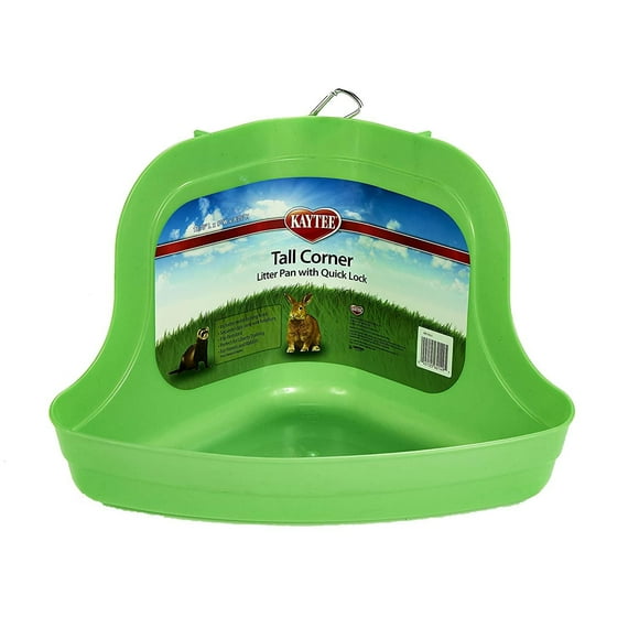 Kaytee Tall Corner Litter Pan with Quick Lock