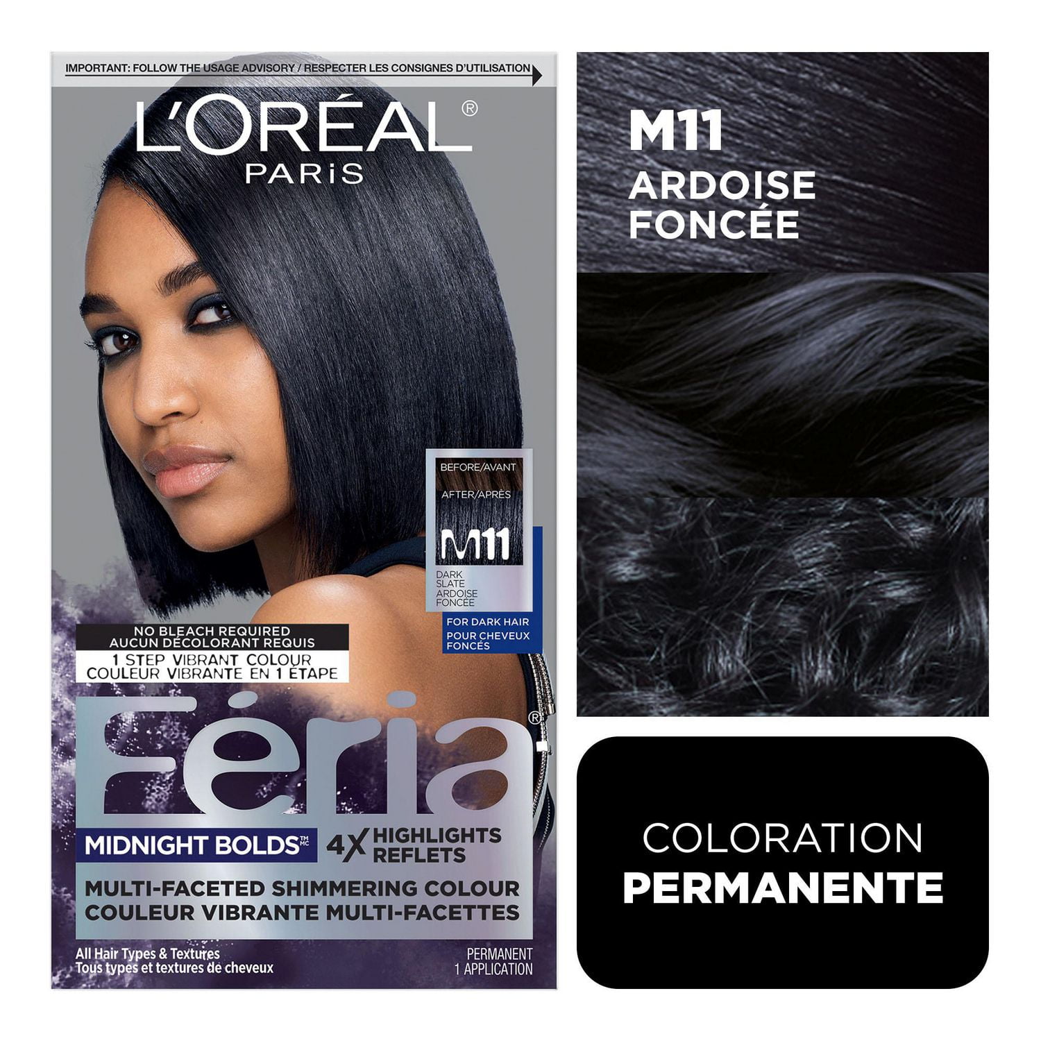 L'Oreal Paris Feria Midnight Bold M11 Twilight Haze Dark Black Hair Dye | Walmart Canada L'Oreal Paris Feria Midnight Bold M11 Twilight Haze Dark Black Hair Dye | Walmart Canada