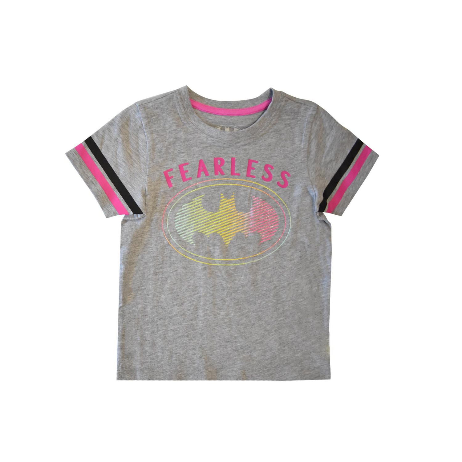 Girls Batman Fearless Stripe T-Shirt