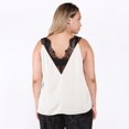 thumbnail image 2 of Devoted Taille Plus Femme Cami en satin bordé de dentelle, 2 of 2