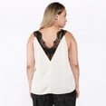 thumbnail image 2 of Devoted Taille Plus Femme Cami en satin bordé de dentelle, 2 of 2