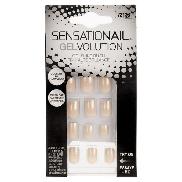 Ongles à coller Gelvolution de SensatioNail au fini haute brillance
