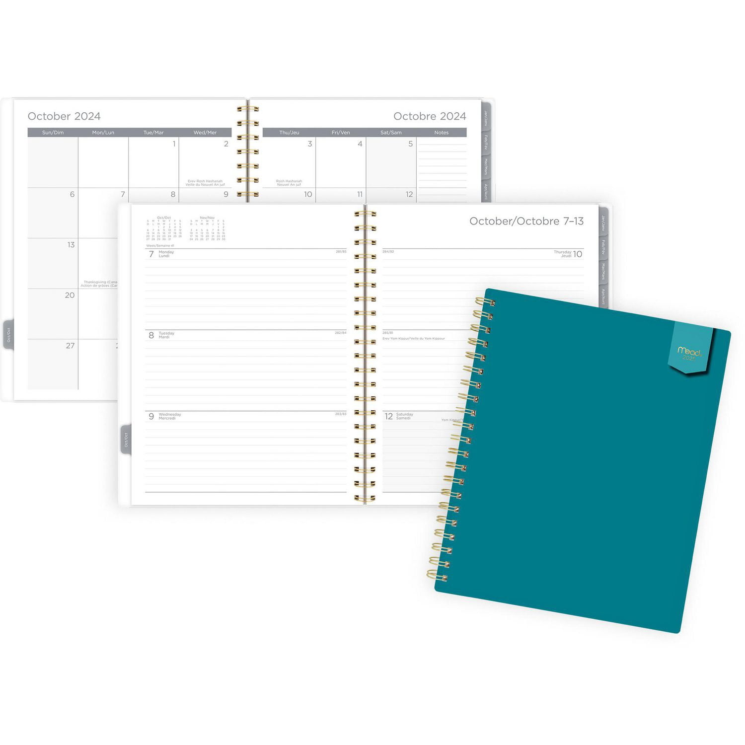Mead 15M Teal Large Weekly/Monthly Planner 25