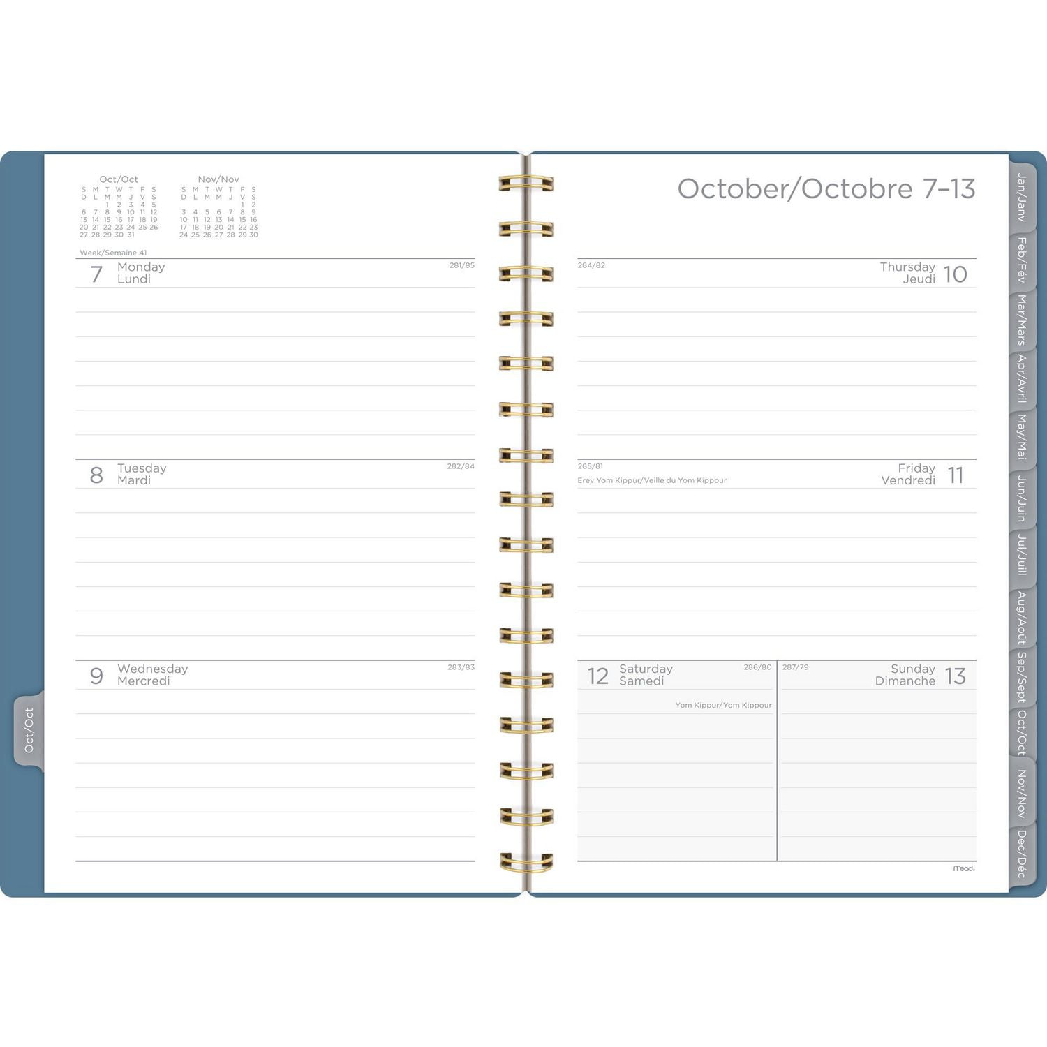 Mead Elemental Blue Small Weekly/Monthly Planner