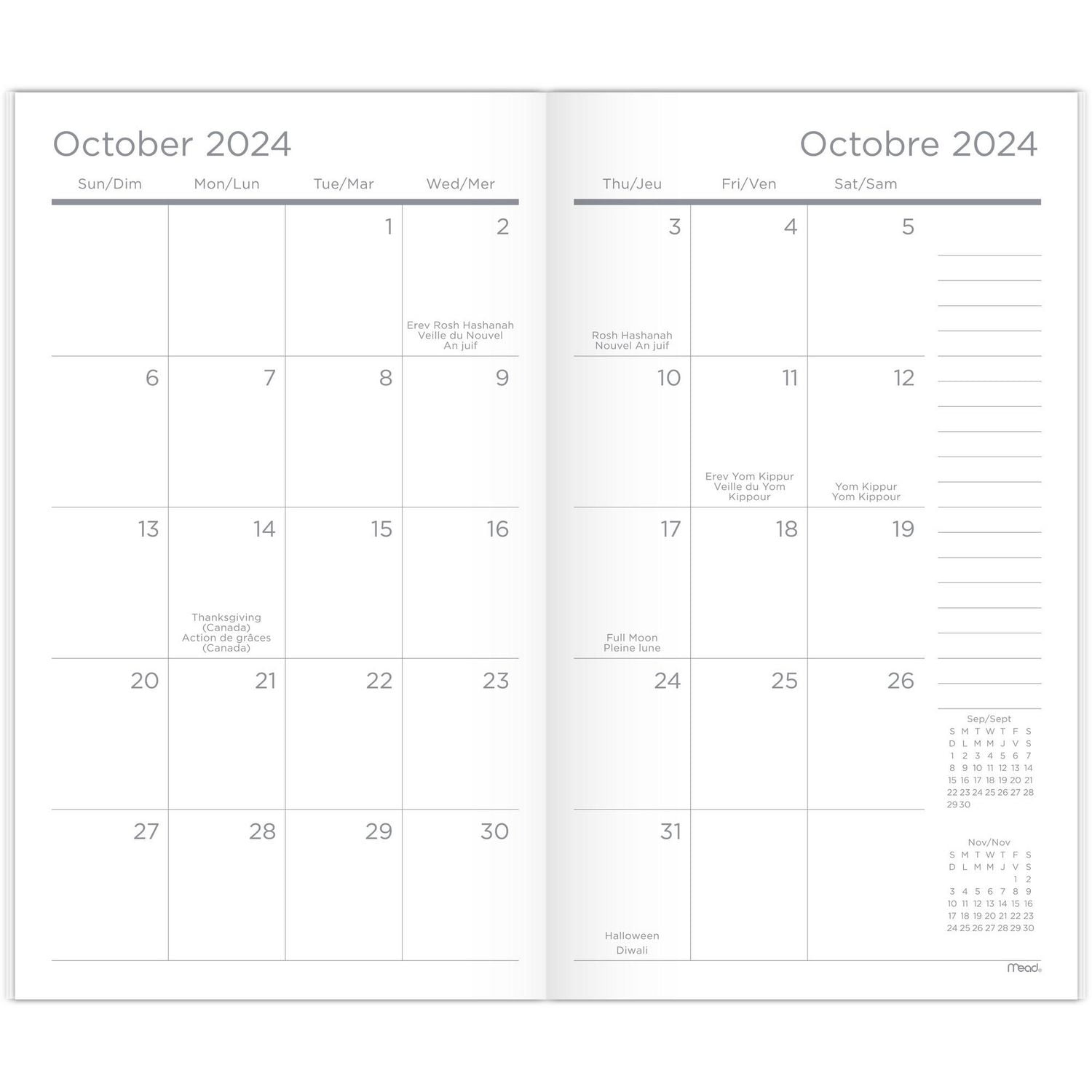 Mead Rose Garden 2Yr Monthly Pocket Planner