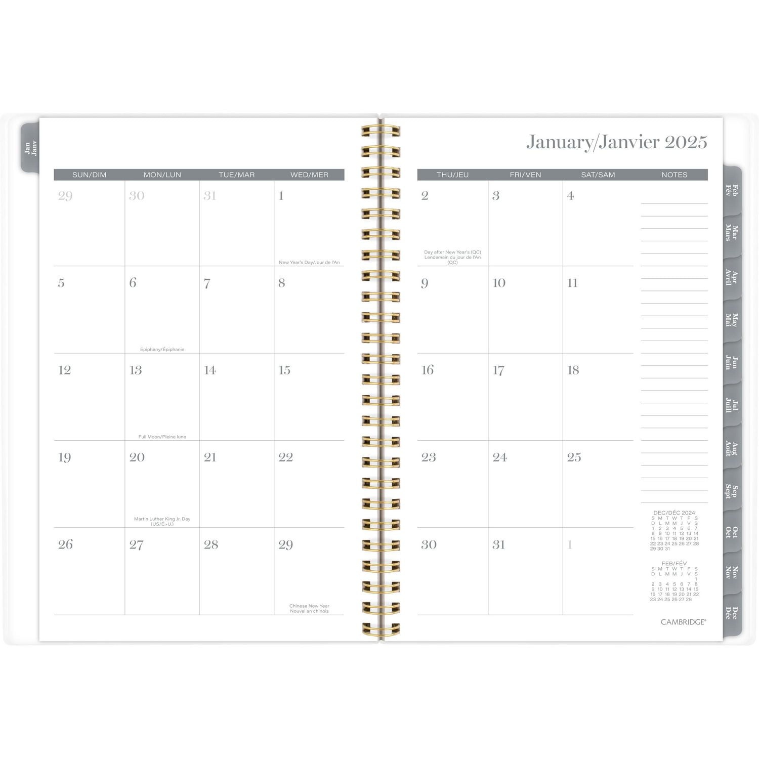 Cambridge Wild Roses Small Weekly/Monthly Planner