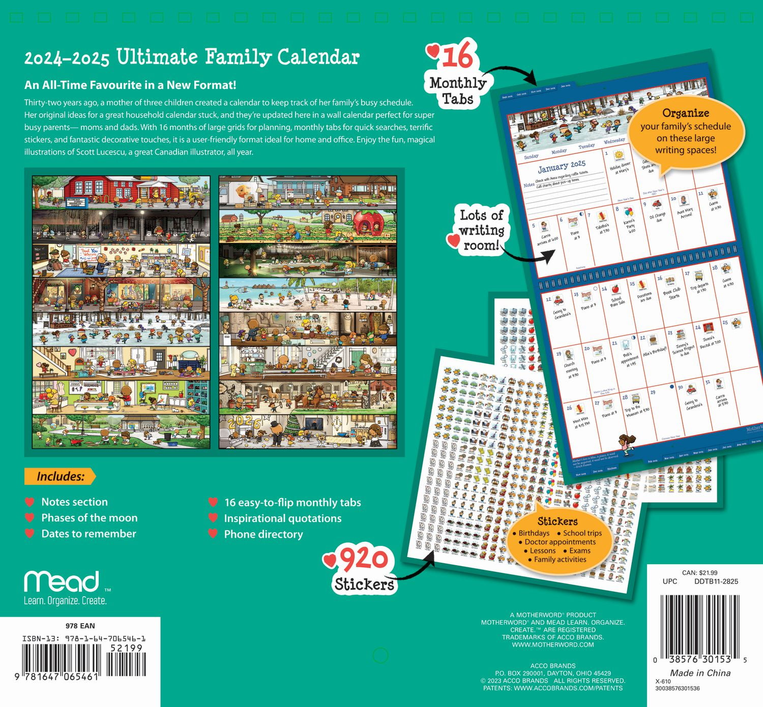 Calendrier mural Motherword 2025 -  anglais