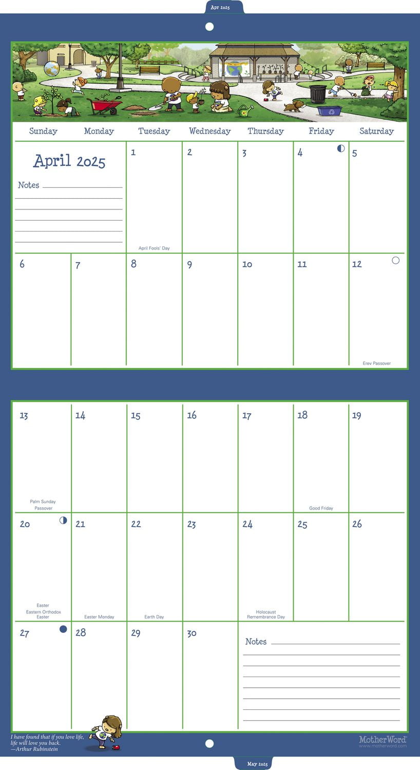 Calendrier mural Motherword 2025 -  anglais