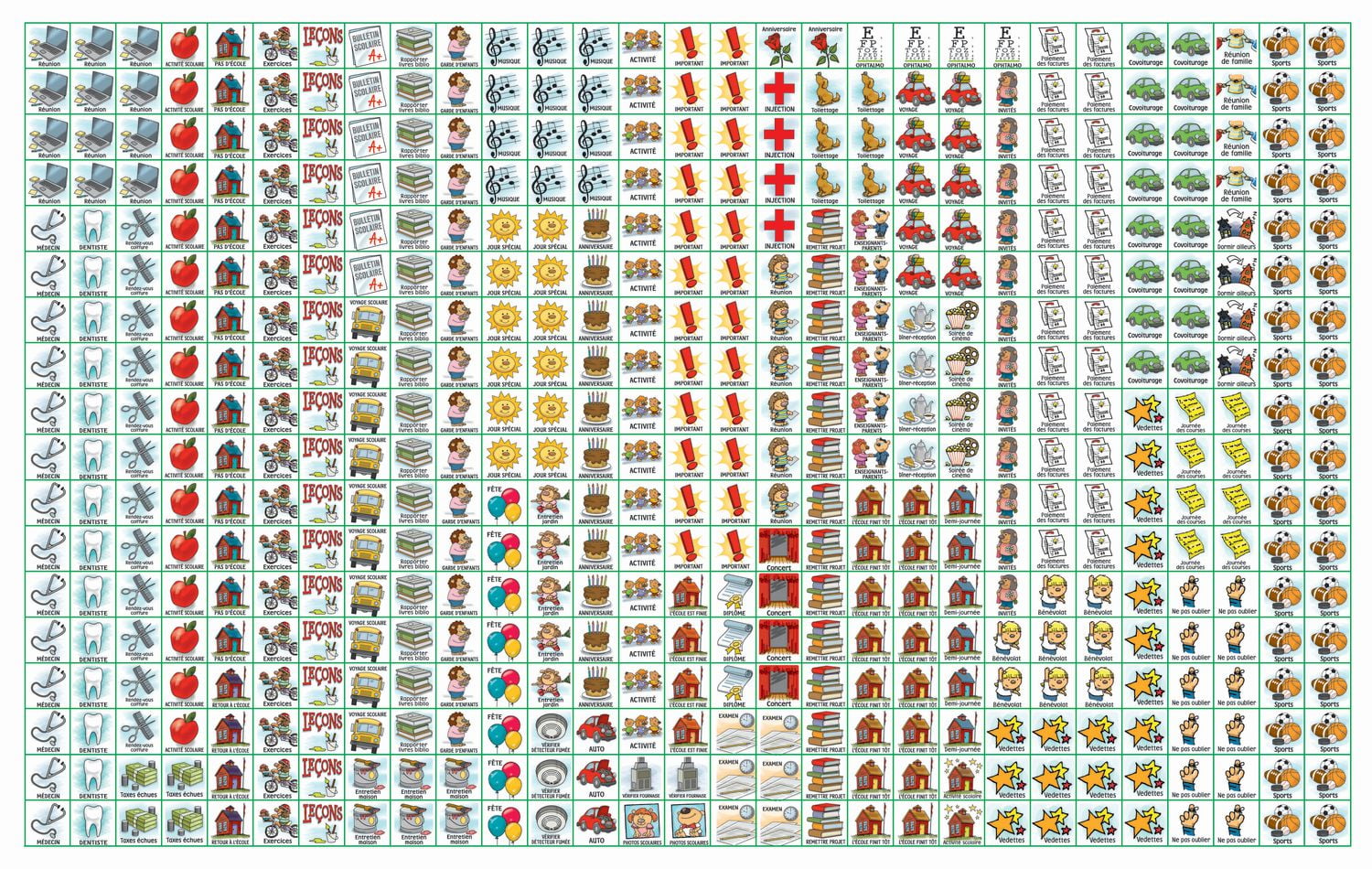 Calendrier magnétique Motherword 2025 - français