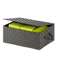 thumbnail image 1 of Honey-Can-Do Hinged Lid Woven Storage Box, Salt & Pepper, 1 of 2