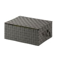 thumbnail image 2 of Honey-Can-Do Hinged Lid Woven Storage Box, Salt & Pepper, 2 of 2
