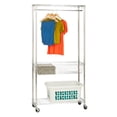 thumbnail image 1 of Honey-Can-Do Chrome Rolling Laundry Station, 1 of 4