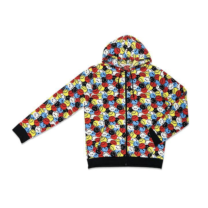 Men's Smiley World hoodie.