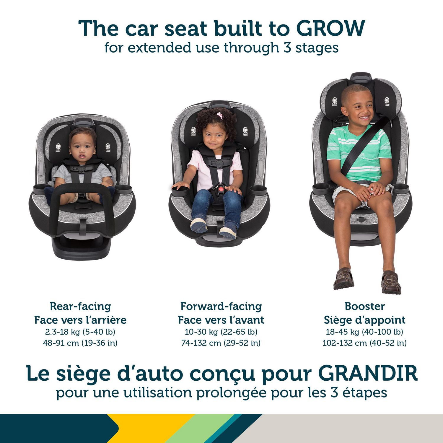 Safety 1st Grow and Go ARB 3 in 1 Car Seat Child Weight 5 100 lbs Walmart