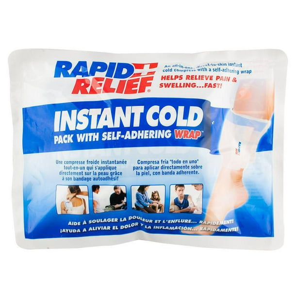 Compresse froide instantanée avec bandage autoadhésif - 6 Paquets