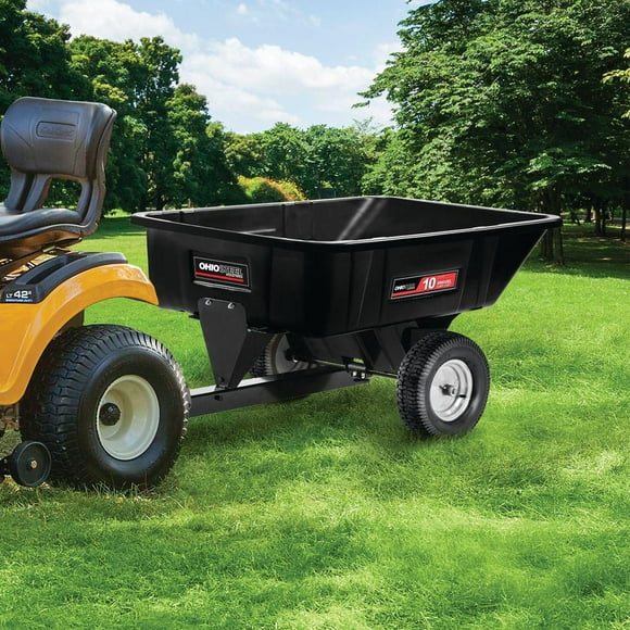 Ohio Steel 10 CF Poly Swivel Dump Cart, 600 lb capacity