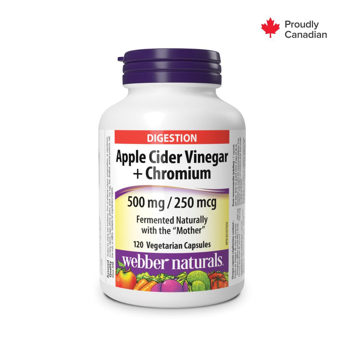 Webber Naturals Apple Cider Vinegar + Chromium 500 Mg/250 Mcg