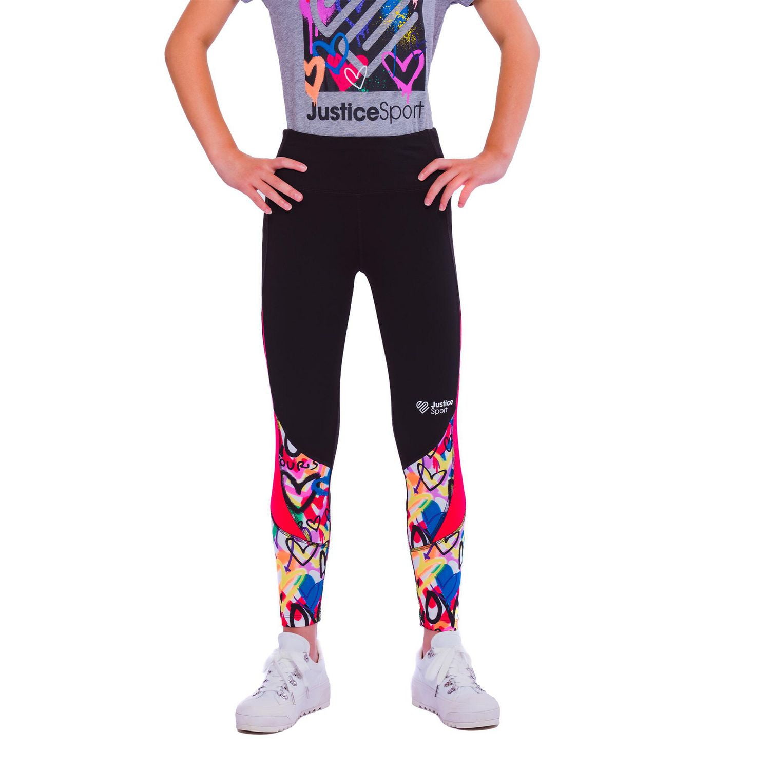 Girls Justice Love Graffiti Leggings