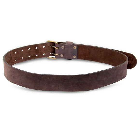 MECHTOOLS 2" CEINTURE À OUTILS EN CUIR TANNÉ À L'HUILE AVEC DOUBLE BOUCLE (MARRON FONCÉ) POUR 29" - 45"