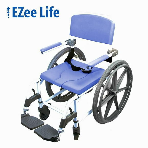 Chaise aisance/douche de réadaptation de 22 po - roues arrière de 24