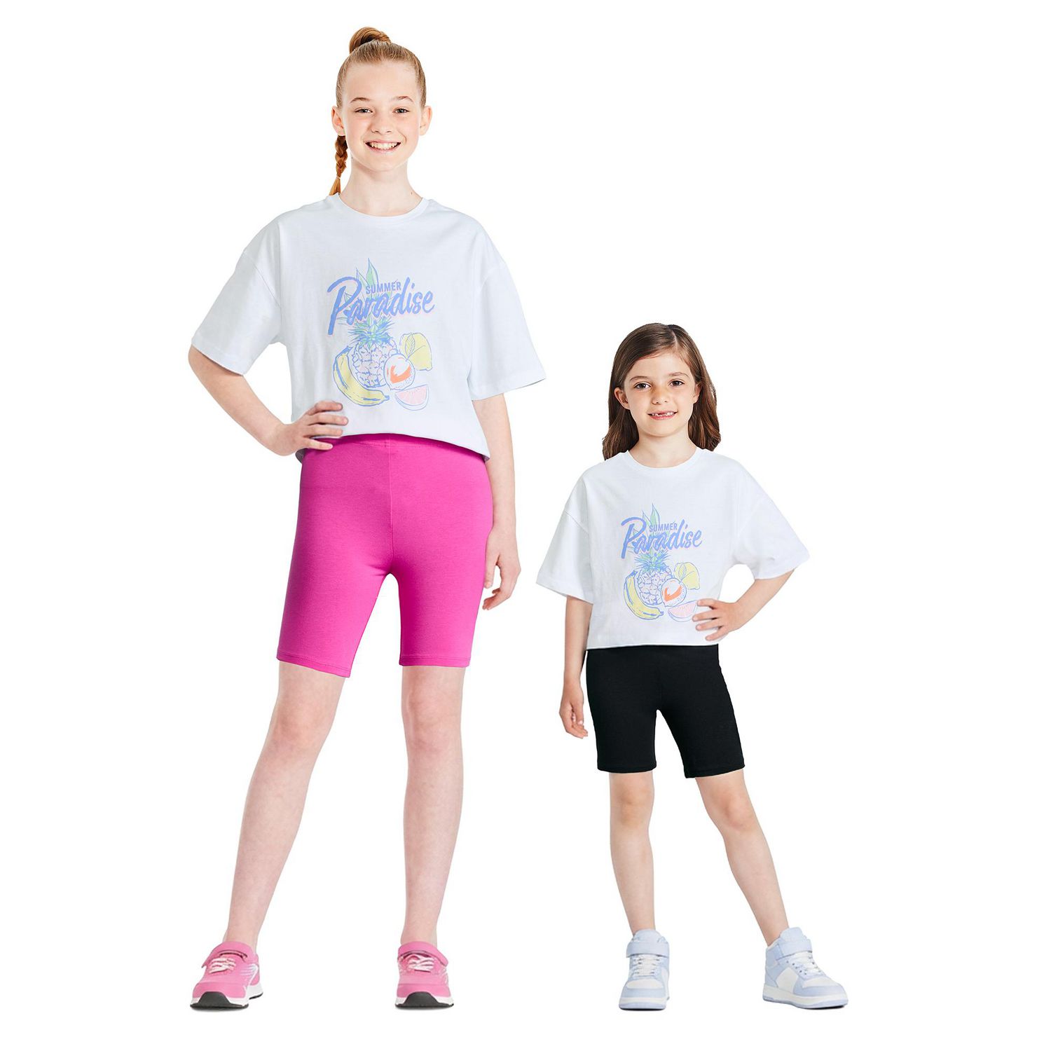 Lot de 2 shorts vélo en jersey George pour filles