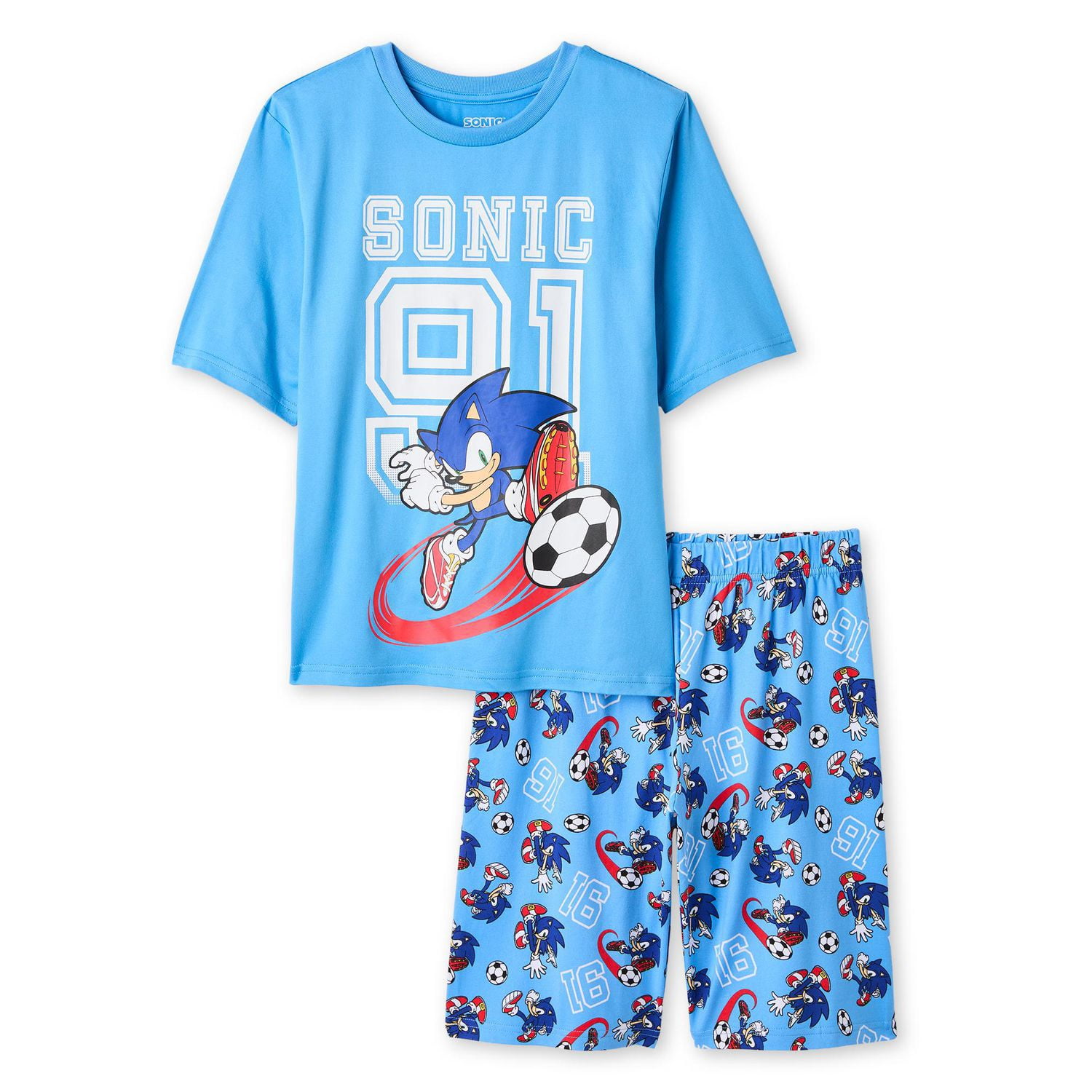Pyjama 2 pièces avec short Sonic Le Hérisson pour garçons
