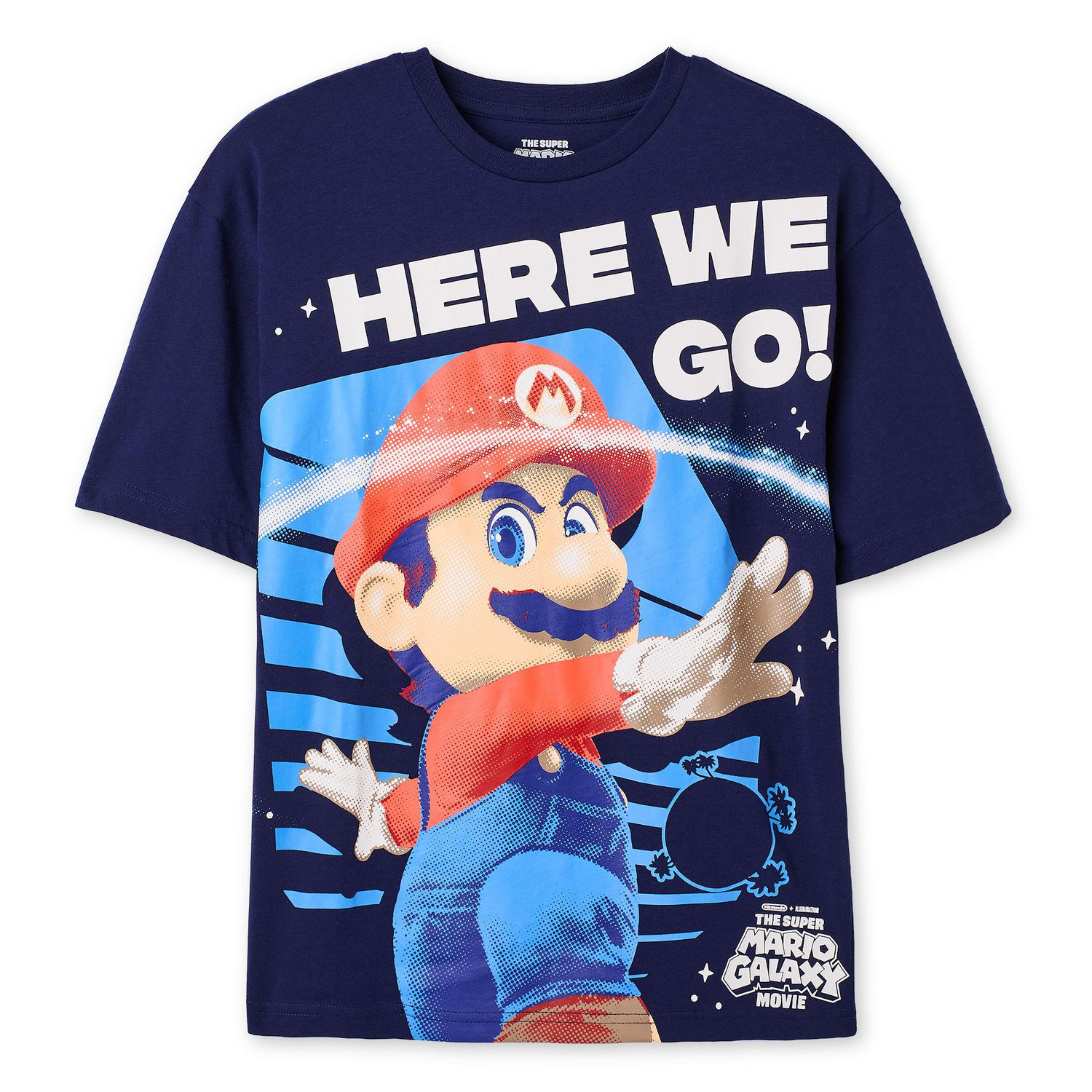 T-shirt à imprimé graphique Mario Super Galaxy : Le Film pour garçons