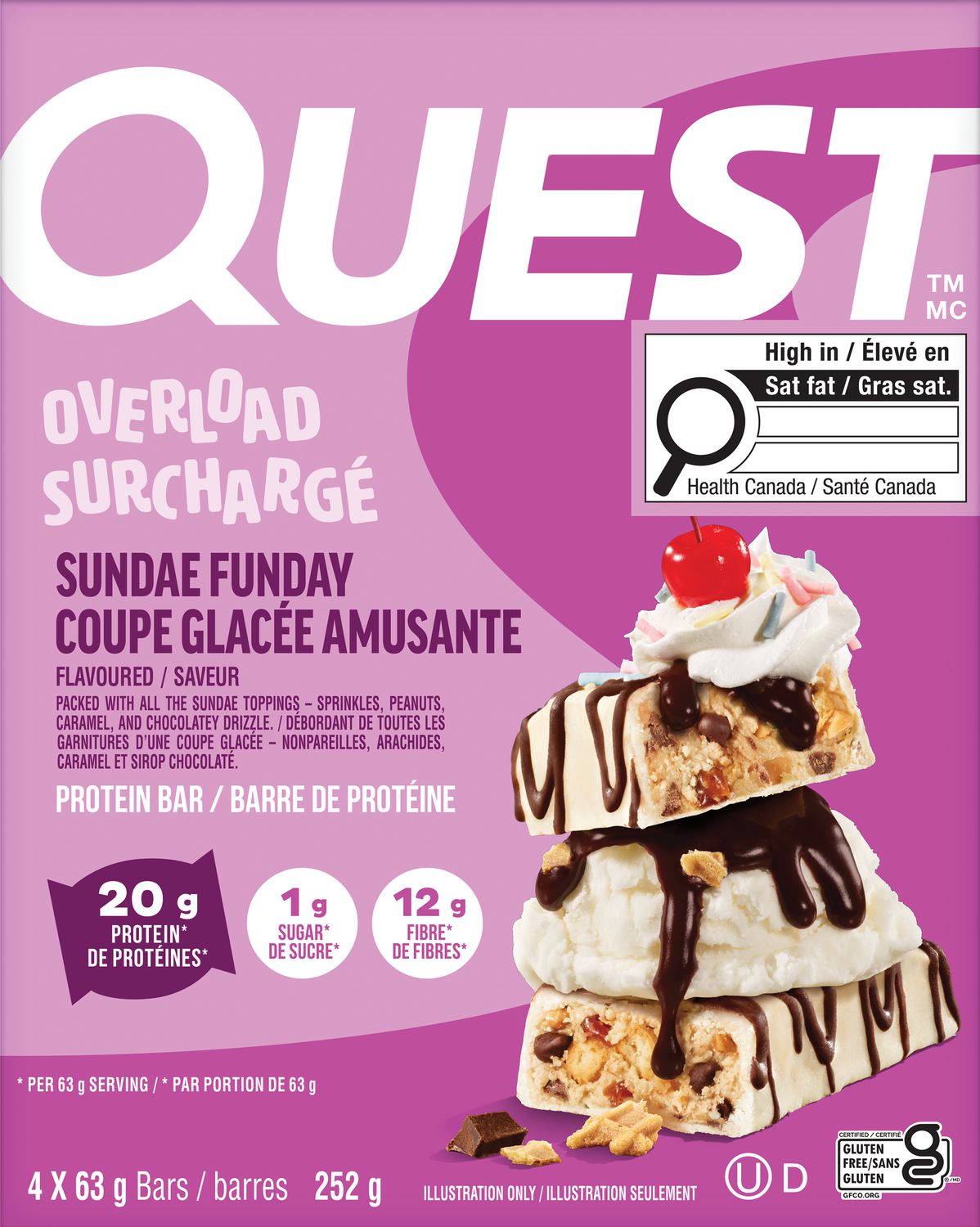 Quest Overload Sundae Funday Protein Bar