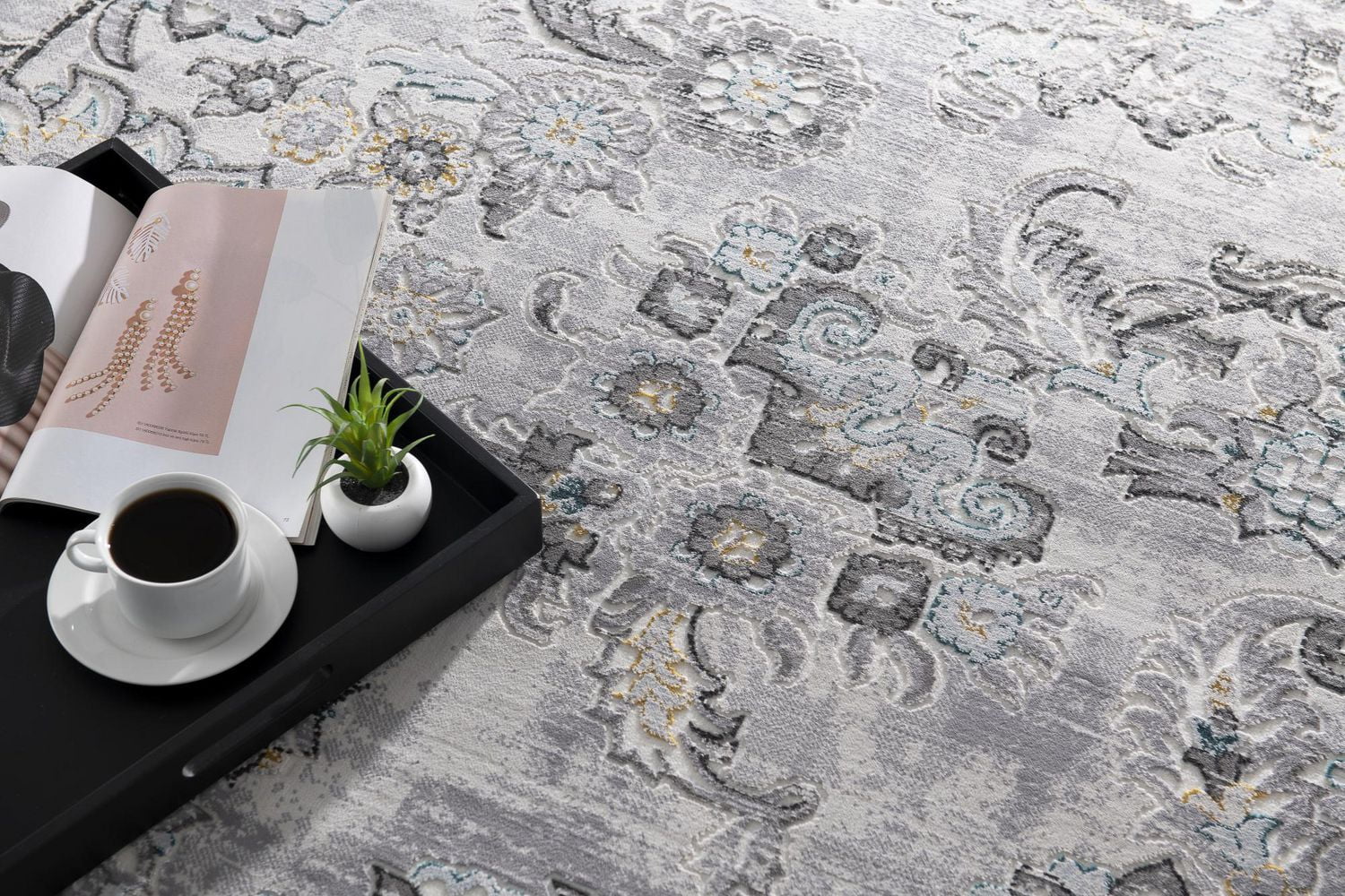 Rug Branch Oasis Collection Tapis floral moderne