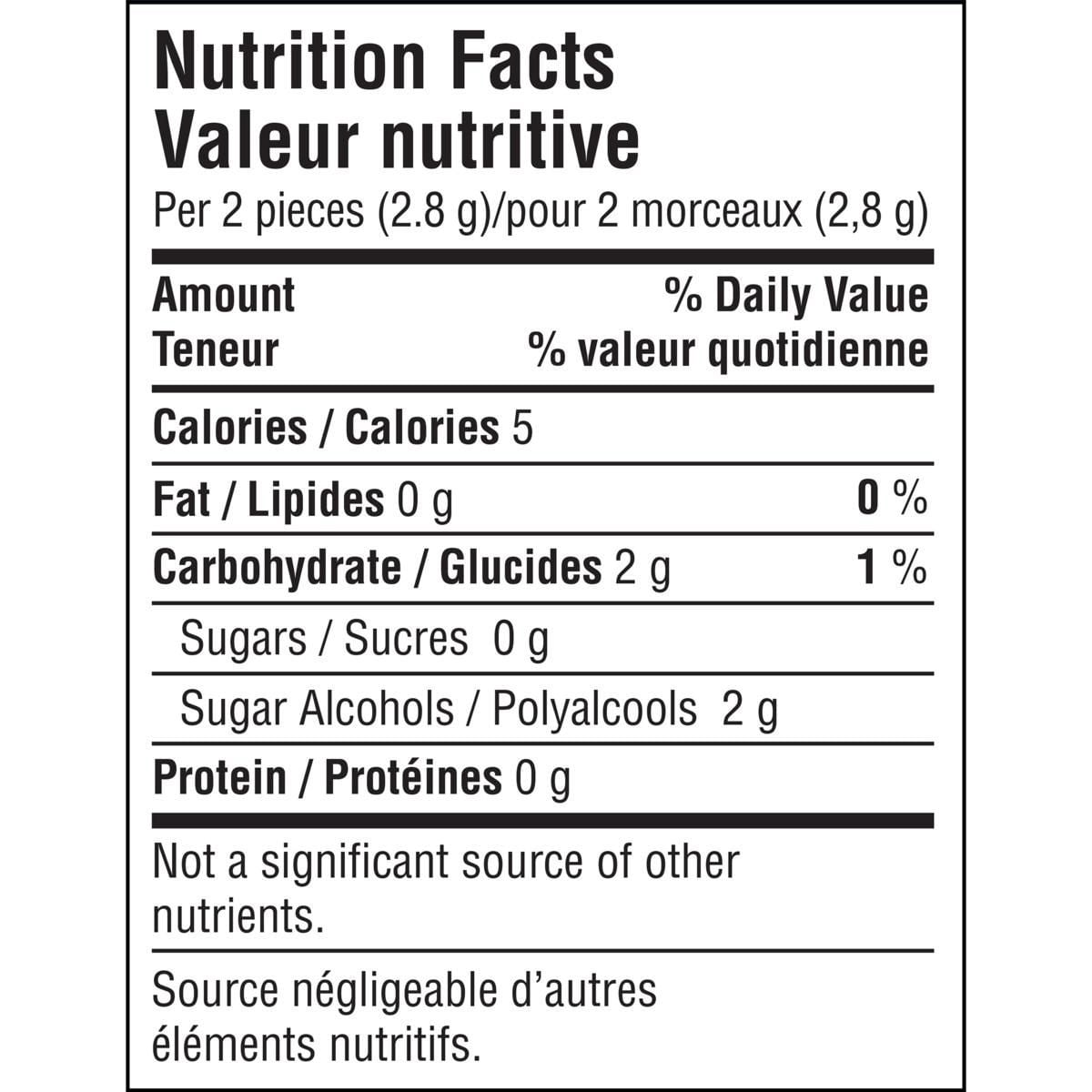 EXCEL, Menthe glacée, gomme à mâcher sans sucre, 12 morceaux, 4 emb. 12 morceaux/emballage x 4