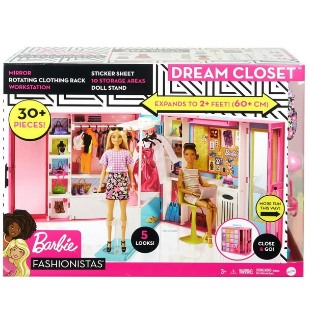 Barbie-Dressing Deluxe avec plus de 30 éléments et emballage propre 