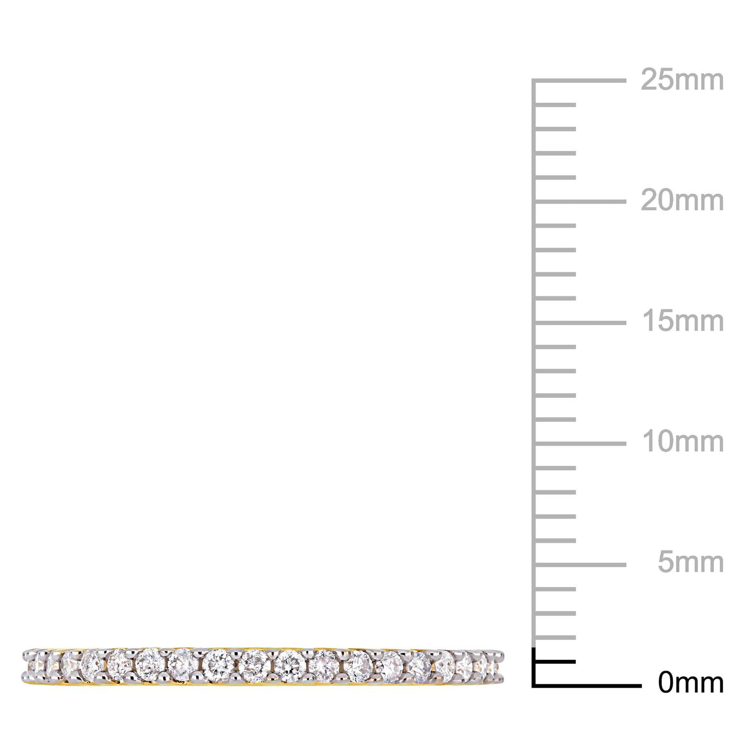 Miabella 1/5 Carat T.W. Diamond 10 K Yellow Gold Anniversary Band