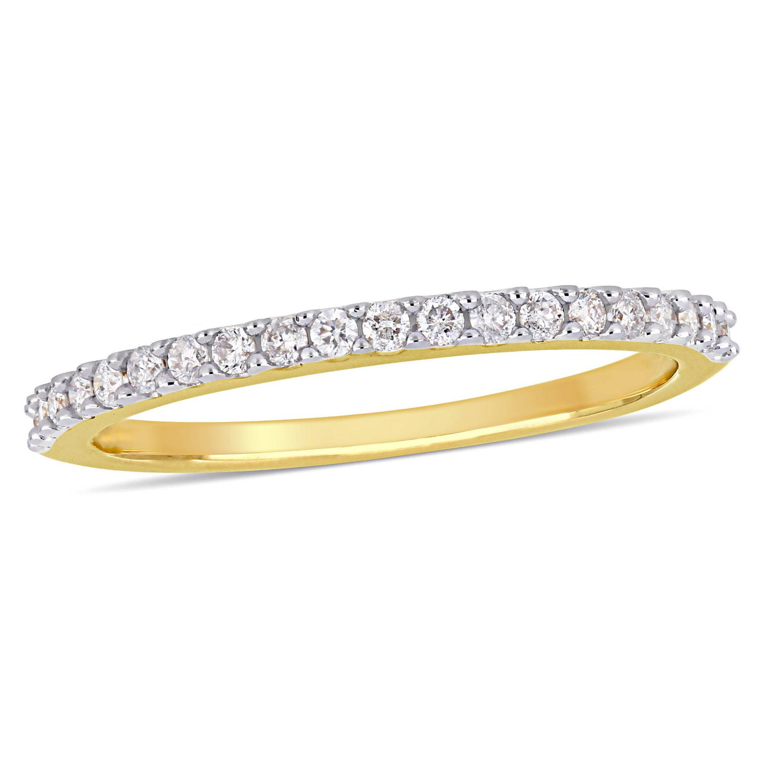 Miabella 1/5 Carat T.W. Diamond 10 K Yellow Gold Anniversary Band
