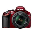 thumbnail image 2 of Nikon D3200 Digital SLR Camera Kit, Red, 2 of 5