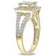 Bague de fiançailles auréole Miabella avec diamants de coupe princesse 1 CT poids total en or jaune 14K – image 2 sur 4