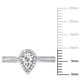 Bague de forme auréole Miabella avec diamant forme goutte 1/3 CT poids total en argent sterling – image 3 sur 5