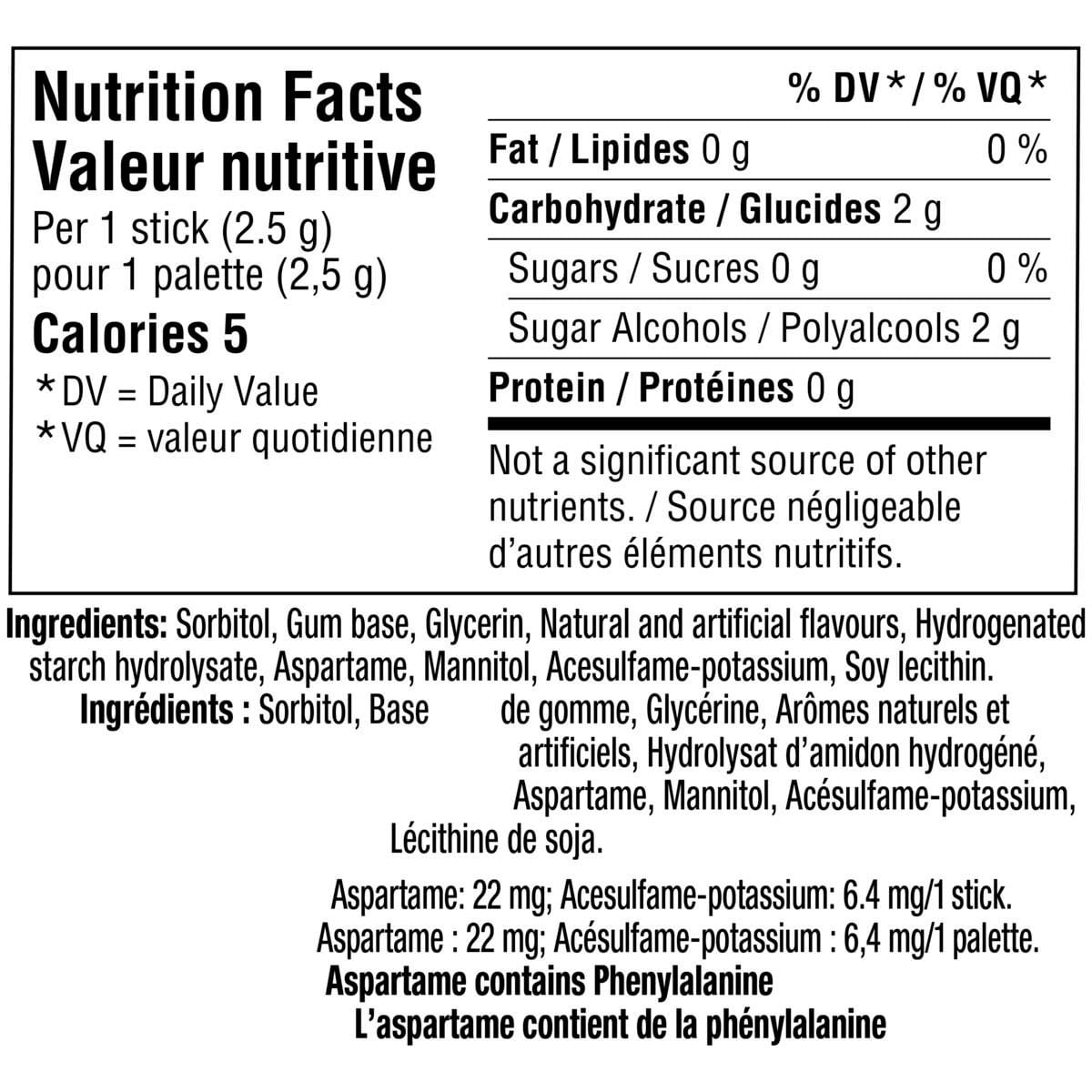 5 GUM, Wintermint-Ascent Flavoured Sugar Free Chewing Gum, 15 Sticks, 1 Pack, 1 Pack, 15 Sticks