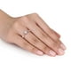 Bague de fiançailles Miabella avec diamants 1/10 CT poids total en or rosé 10K – image 4 sur 5