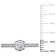 Bague de fiançailles florale Miabella avec diamants 5/8 CT poids total en or blanc 14K – image 3 sur 5