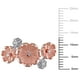 Bague de forme fleurs Miabella avec accents de diamants en argent sterling double ton – image 3 sur 5
