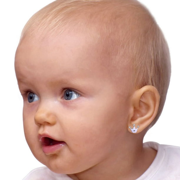 Boucles d'oreille pour enfant Cutie Pie Jewels de forme couronne