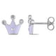 Boucles d'oreille pour enfant Cutie Pie Jewels de forme couronne avec cristal Swarovski 0,12 CT PBT en argent sterling – image 1 sur 4