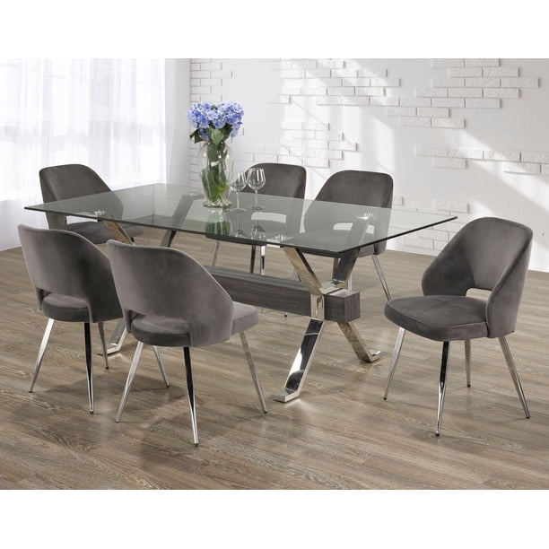 Donatello 7-Piece Dining Set, Grey - Walmart.ca
