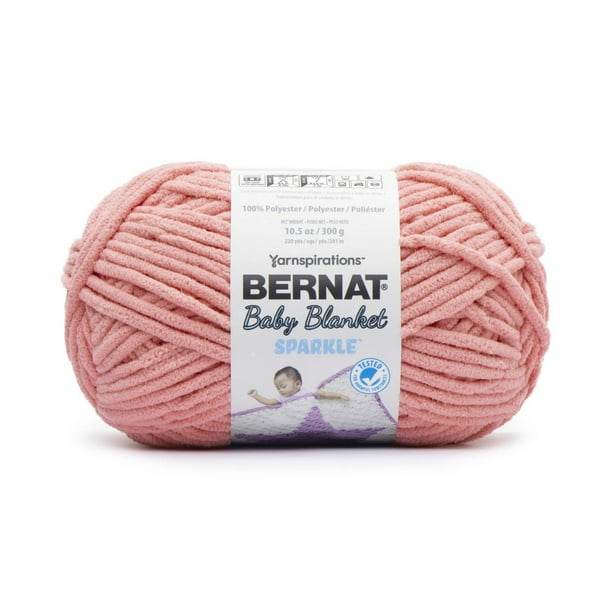 Bernat® Baby Blanket Sparkle™ Yarn, Polyester #6 Super Bulky, 10.5oz ...