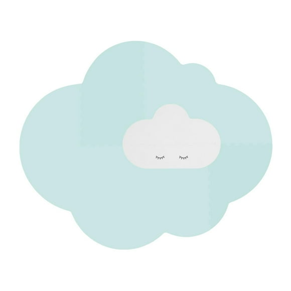 Quut - Playmat Head in The Clouds - Minty Green - Large - Playful Poetic Shape - Soothing Colors - Soft & Safe for Kids - Tummy Time to Cozy Reading Nook - Perfect for Precious Memories - Stylish Living Space Accessory