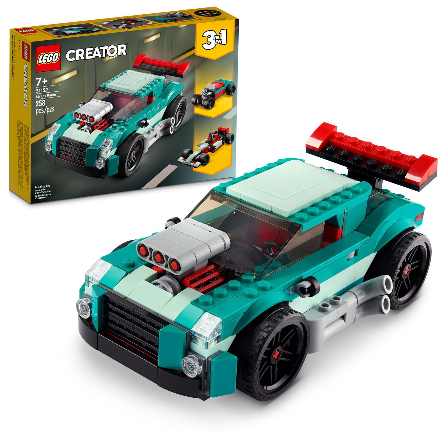 LEGO Creator 3in1 Street Racer 31127 Toy Building Kit (258 Pieces) 