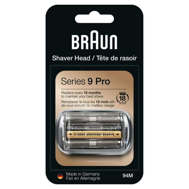 Braun Electric Shaver Head Replacement Part Silver, Compatible with Series  9 Pro and Series 9 Electric Razors for Men 