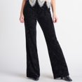 thumbnail image 1 of Devoted Embossed velvet flared pants, 1 of 3