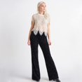 thumbnail image 2 of Devoted Embossed velvet flared pants, 2 of 3