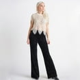 thumbnail image 2 of Devoted Embossed velvet flared pants, 2 of 3